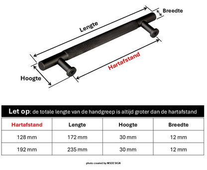 Handgreep zwart-2000