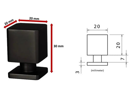 Meubelknop zwart-8200