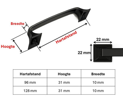 Handgreep zwart-2800