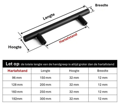 Handgreep zwart-4000